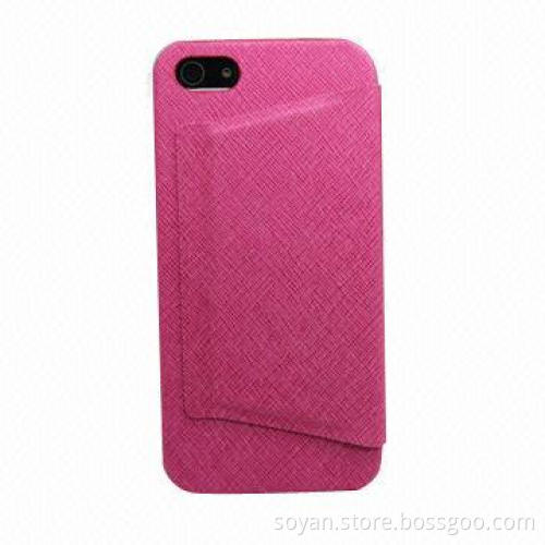 Book-opened Design Pink PU Leather Case for Apple iPhone Series with Many Other Color and OEM Models